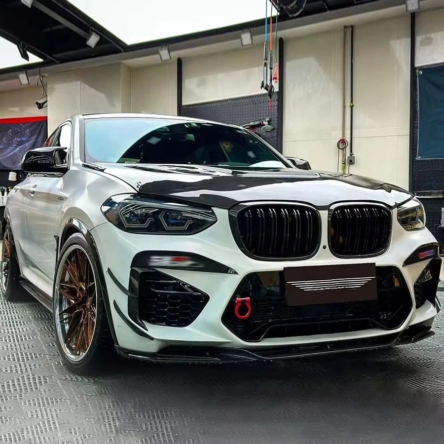New Dry Carbon Fiber Transparent Hood for X3M/X4M F97/G01/F98/G02 Bolt-On Body Kit with Bolts